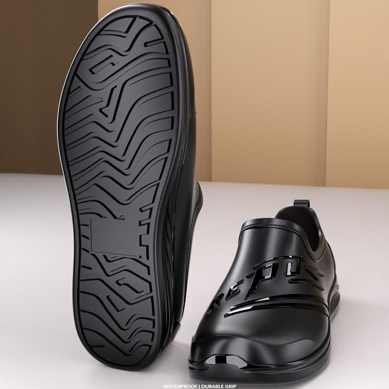 Fashion Fashionable Men's Short-tube Rain Boots Non-slip Waterproof Short Tube Rain Boots Indoor Kitchen Work Rain Boots Car Wash Boots