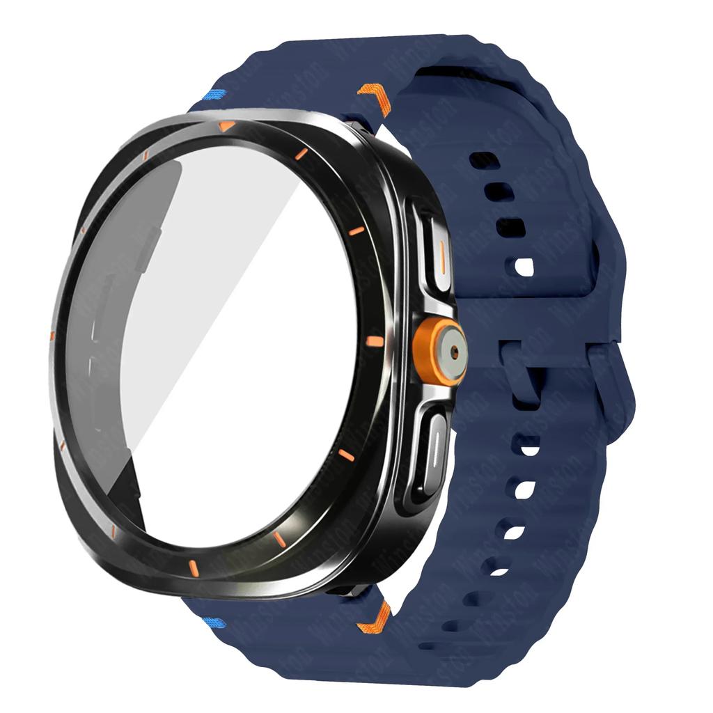 Change To Ultra Case+Band for Samsung Galaxy Watch Ultra Upgrade To Galaxy Watch 7 6 40mm 44mm Tempered Glass Screen Protector