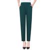 Mom's Summer Thin High-Waisted Elastic Pants - Casual Straight-Leg for Middle-Aged and Elderly Women