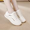 Ledersneaker Damen Herbst und Sommer 2025 neu vielseitig leicht weiche Sohle lässig flacher Boden atmungsaktive weiße Schuhe Damen