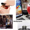7Pcs Non-slip Silicone Drinking Coaster Set Holder Cup Coaster Mat Set Black Round Silicone Mat Home Office Table Decor Cup Pad