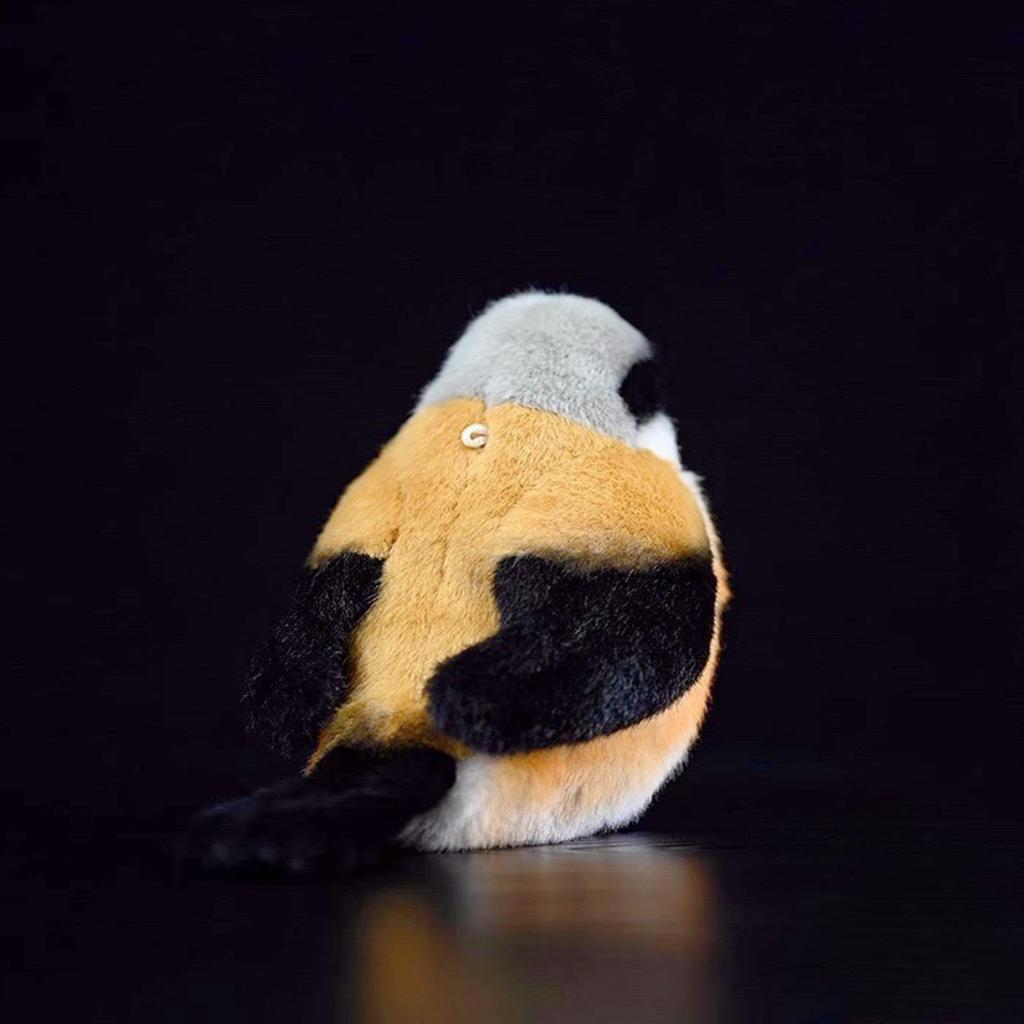 Lilizzhoumax Lifelike Tit Plush Brown Cute Stuffed Christmas Baby Shower Crying Home 12cm Tall Long-tailed Toy, Bird, Animal, Girl's Toy, Gift, Gift,