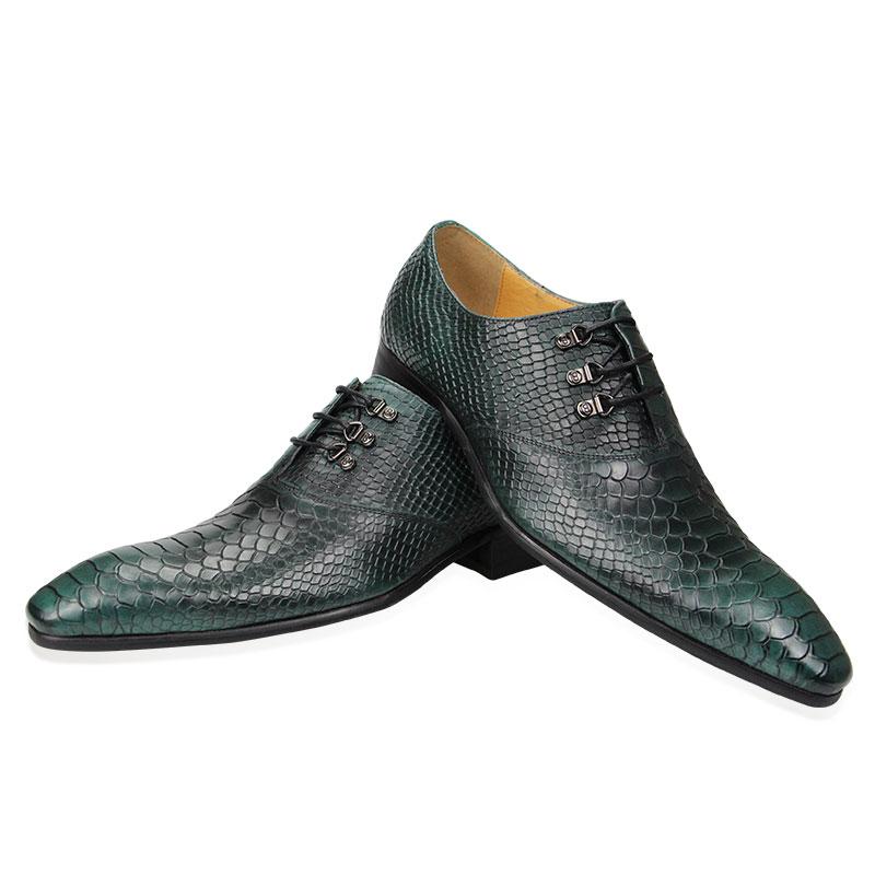 Fashion Business Men Shoes Crocodile Pattern Printing Wedding Office Oxford Genuine Leather Dress Shoe Luxury Handcrafted Adult Footwear