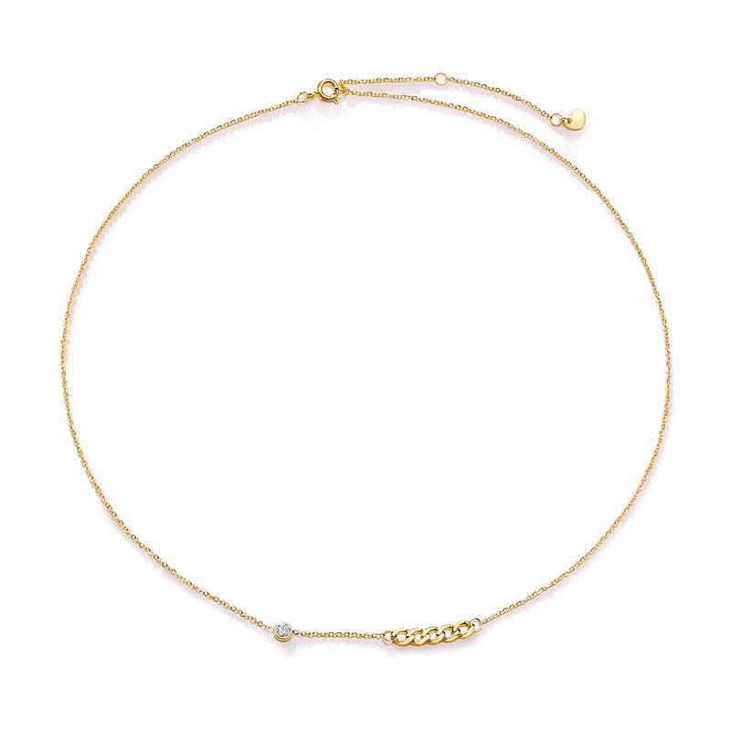 Sideways Cross Necklaces for Women Girls Jewelry, Dainty Gold Color Stainless Steel Simple Choker Collar Fashion Gift for Her