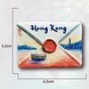 China Hong Kong Fridge Stickers Tsim Sha Tsui Travel Souvenirs Macao Fridge Stickers Home Decoration Wedding Gifts