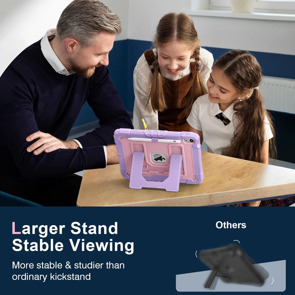 New Kids Heavy Armor Case For Ipad A16 11/10th Generation Air 7 6 5 4 M3 M2 Air11/13inch Mini7/6 7/8/9th Shockproof Funad