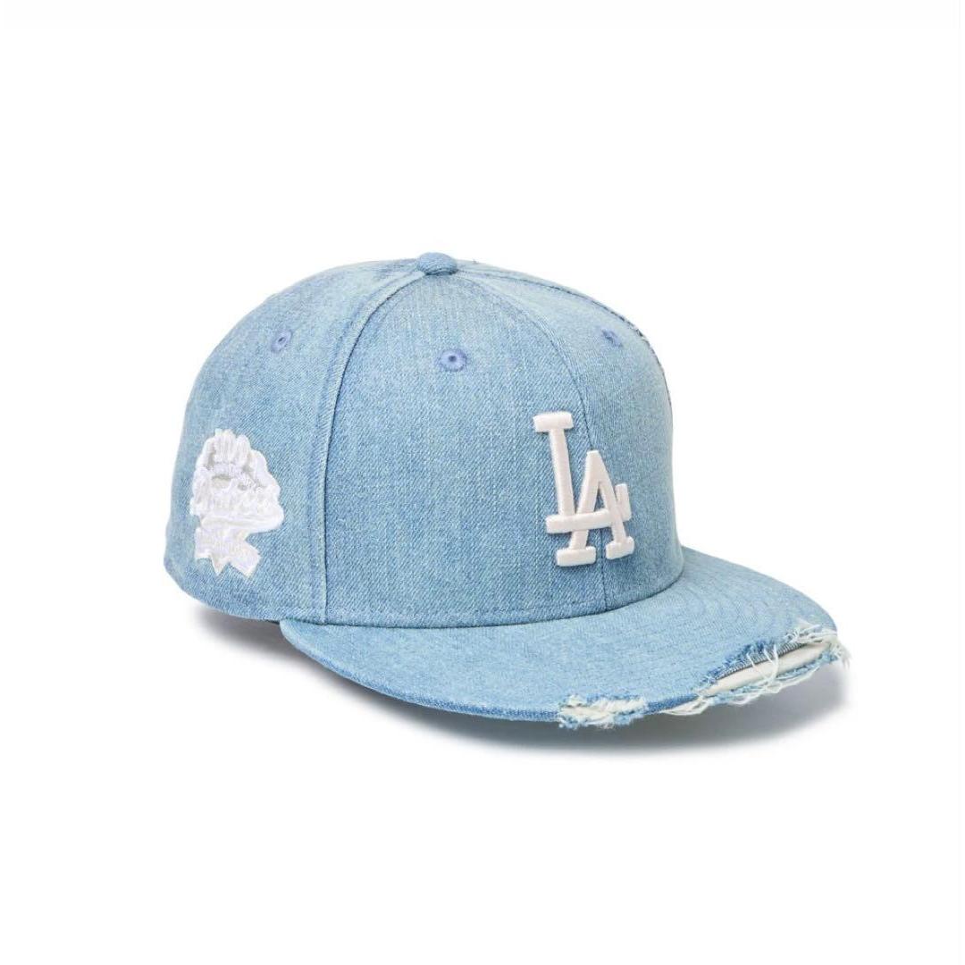 Used New Era New Unused LA Dodgers Denim Cap Distressed