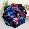 Custom Name Sonic Theme Automatic Umbrella, Lightweight & Portable, 8 Rib, Perfect for Outdoor Travel, Birthdays, Christmas, Gifts.