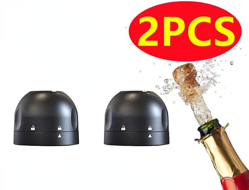 2/1PCS Vacuum Wine Bottle Stopper Reusable Bar Accessories Silicone Sealing Champagne Cork Kitchen Home Brewing & Wine Making