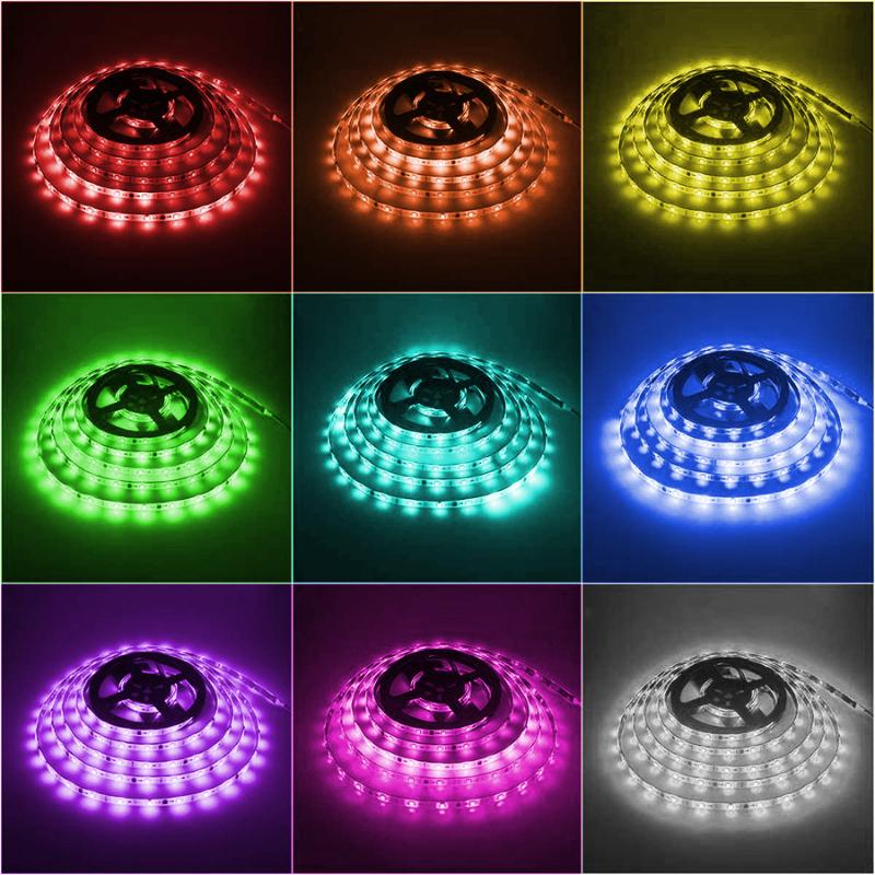 1M-30M USB-LED-Streifenlicht SMD 5050 RGB LED flexible Streifendiode mit Bluetooth APP-Steuerung TV-Hintergrundbeleuchtung Innendekoration Atmosphäre Lichtstreifen