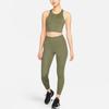 Nike Dri-FIT Patterned Side Print Sports Training Quick-Dry Fitness Leggings Women Bottoms Olive-Green DM7259-222