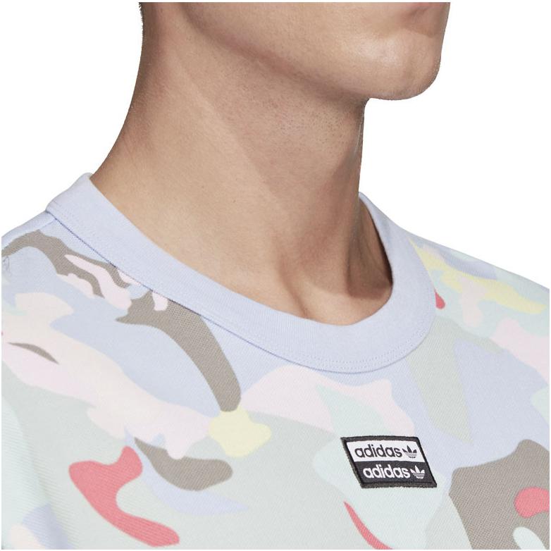 Adidas Originals Trefoil Fs Grp Aop Tee With Chest Mini Logo And Camo Print Men Tops White FM2217