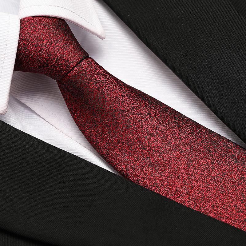 Men'S Formal Wedding Business Tie 8Cm Groom Wedding Banquet Burgundy Tie Hand Zipper Men And Women