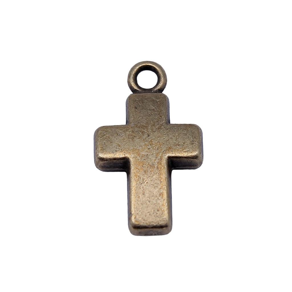 Vintage Cross Charms Multi Color Alloy Pendants For Religious Christian Jewelry