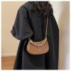 IELGY Women's Fashion Chain Underarm Bag, Versatile One-Shoulder Commuter Textured Tote