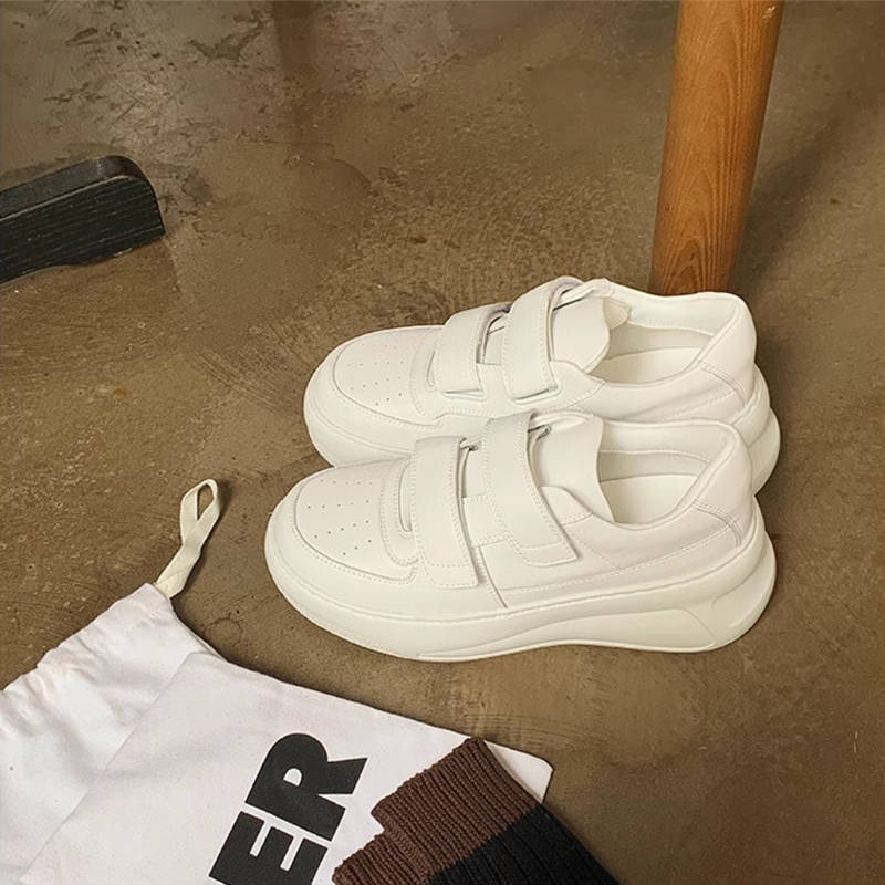 Velcro Korean thick-soled heightening spring and autumn new girls versatile casual board shoes women