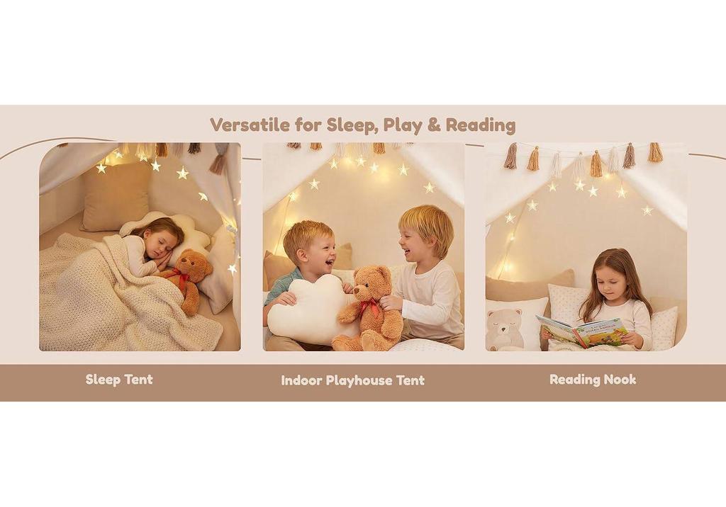 Children's Indoor Cotton Tent: Breathable Secret Base Cabin for Sleeping (Kids/Boys/Adults)