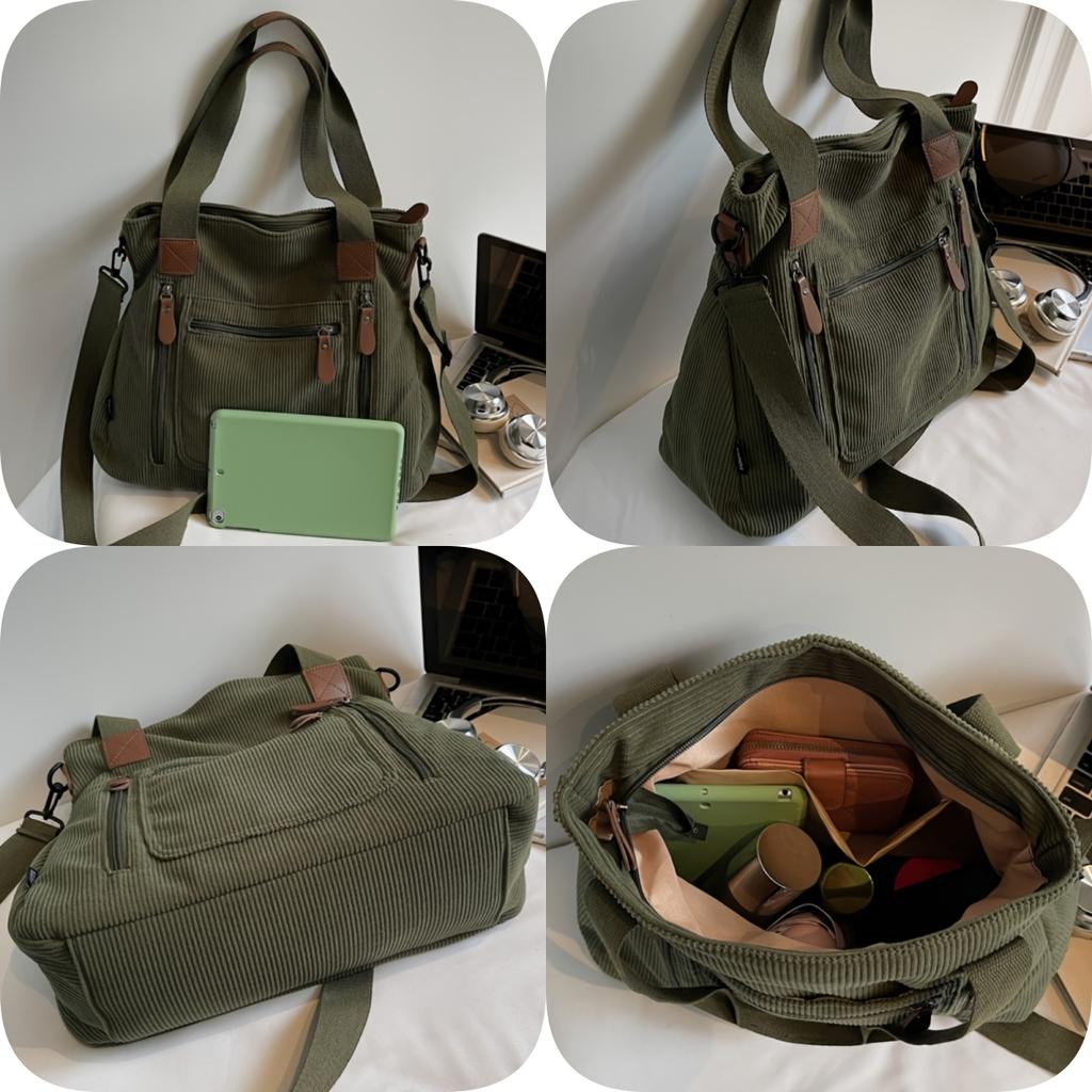 Women's Corduroy Vintage Shoulder Bag Handbag