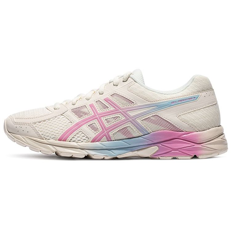 Asics Gel-Contend 4 Comfortable Sports Fabric Synthetic Leather Low-Top Running Shoes Women sneaker Light-Pink T8D9Q-110