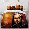 Movie Poster Cool Johnny Depp Bedding Set Single/Full/Queen Size 3D Print Duvet Cover Bedroom Decor Soft Set Home Textileextile
