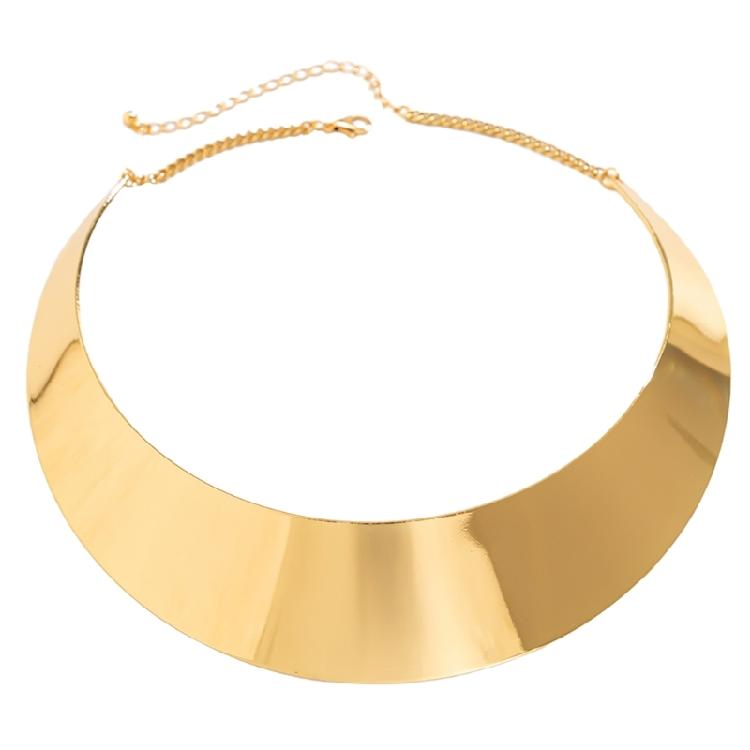 Преувеличенная Цепочка на Ключицы Металлическая Проволока Торксы Чокер Ожерелье для Женщин золотой