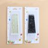New 6-piece Suction Card Cake Candles Black Gold and Platinum Creative Romantic Party Decoration Birthday Pencil Candles