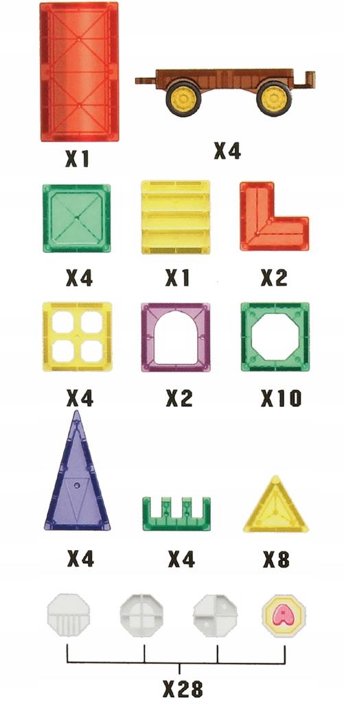 [PACK] Magnetic Blocks 72 pcs Car House U858