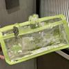 Cartoon Translucent Pencil Case Multi-layer Vertical Large-capacity Stationery Storage Bag School Supply Cosmetic Bag