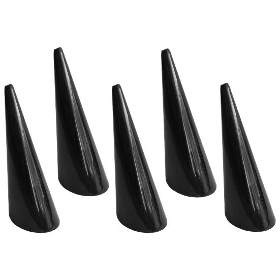 

5 шт./набор Органайзер для колец Треугольная устойчивая подставка для хранения колец типа на палец с длительным сроком службы для дома чёрный