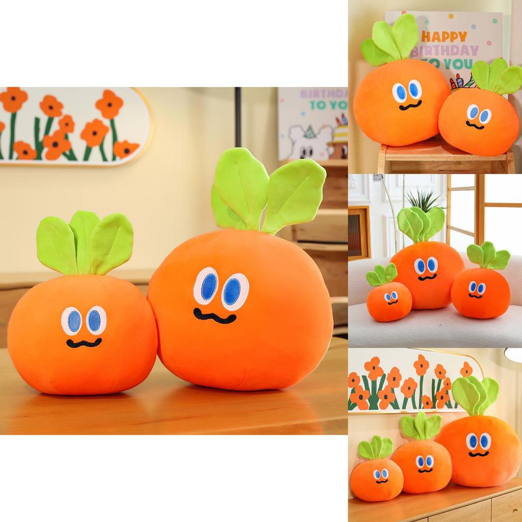 Mojo Karotte Plüschtier mit Kurzflorstoff Niedliches Cartoon-Kissen für Geschenk und Heimdekoration