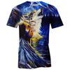 Men's 3D Printed T-Shirt Short Animal Wolf Print Sleeve O-Neck Pullover casual top