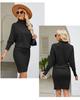 Women's Sweater Solid Color Long Knitted Dress Slimming Hip-hugging Turtleneck Sweater Dress Multi-color