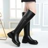 Fashion AIYUQI Women's Over The Knee Boots 2025 New Genuine Leather Winter Boots Women Wool Heel Platform Women's Boots