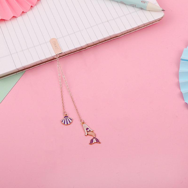 1 Piece Cartoon Mermaid School Office Supplies Gift Bookmarks Cute Kawaii Funny Stationery