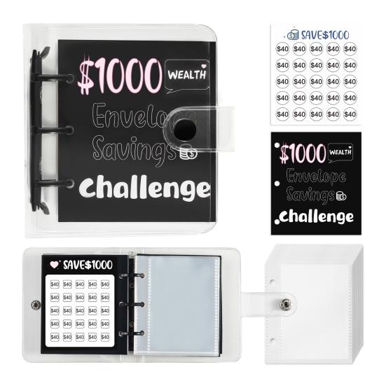 25 Envelopes Money Saving Challenge Binder Mini Cash Saving Budget Book to