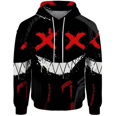 Men’s Hooded Sweatshirts Pullover Fun Graffiti Hoodie Graphic Hoodies Y2k Funny Personality Clothes 3D Pattern Printing New &