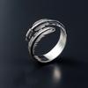 Retro Minimalist Double Layer Moon Star Cross Zircon Adjustable Open Ring for Women Personality Jewelry