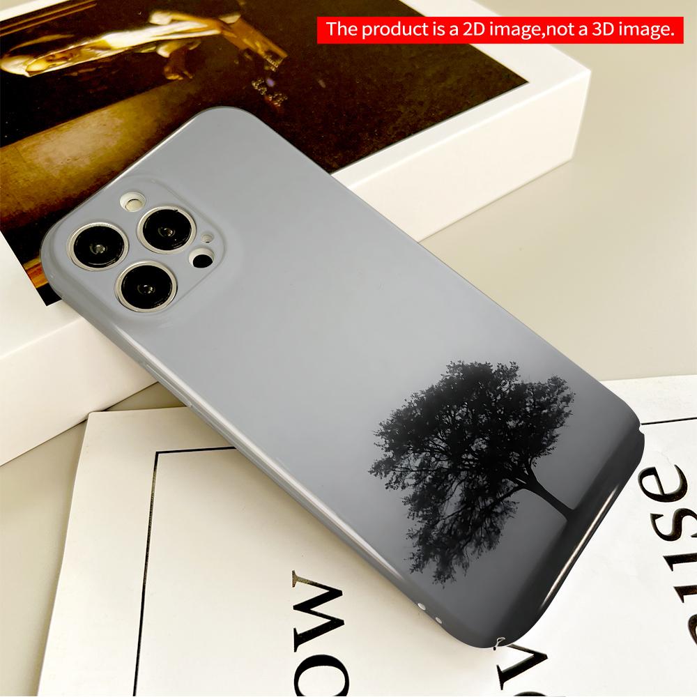 Solitary Tree In Misty Silence All Inclusive Film Hard Phone Case, Compatible with iPhone 18 Pro Max 17 16 15 14 13 12 11