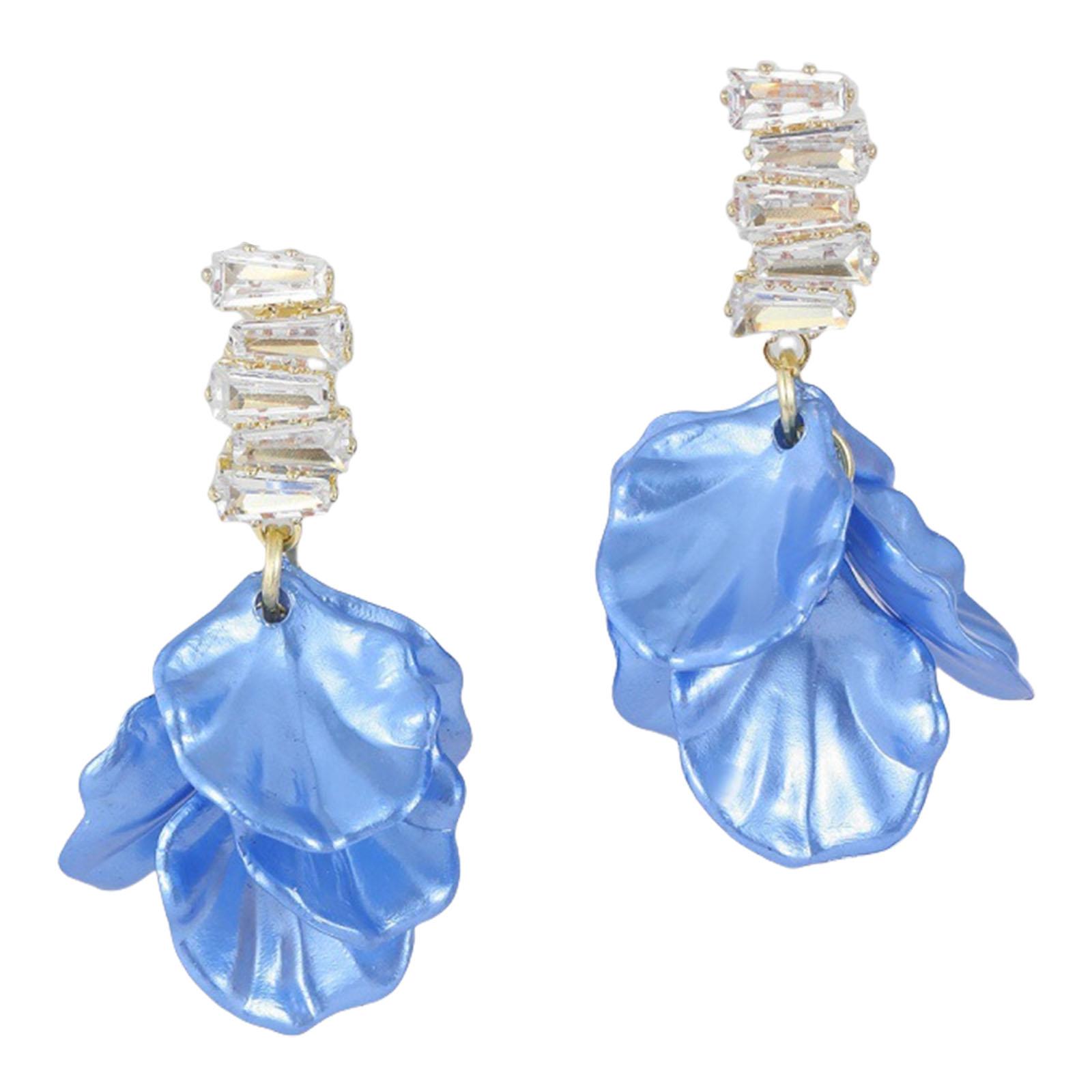 

Элегантные серьги-подвески в виде ракушек, украшенные стразами и жемчугом, аксессуар для модных женщин синий