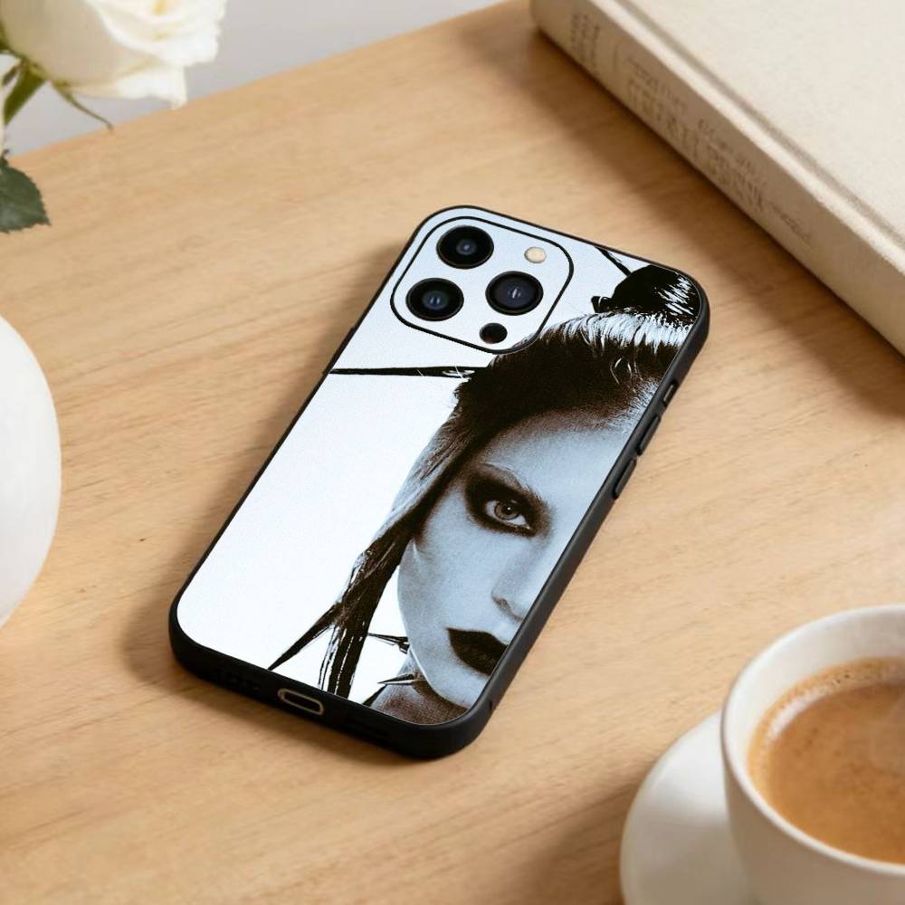 D-Lady Gaga  Phone Case For iPhone17,16,15,14,13,12 Plus,Max Soft Silicone Black Cover