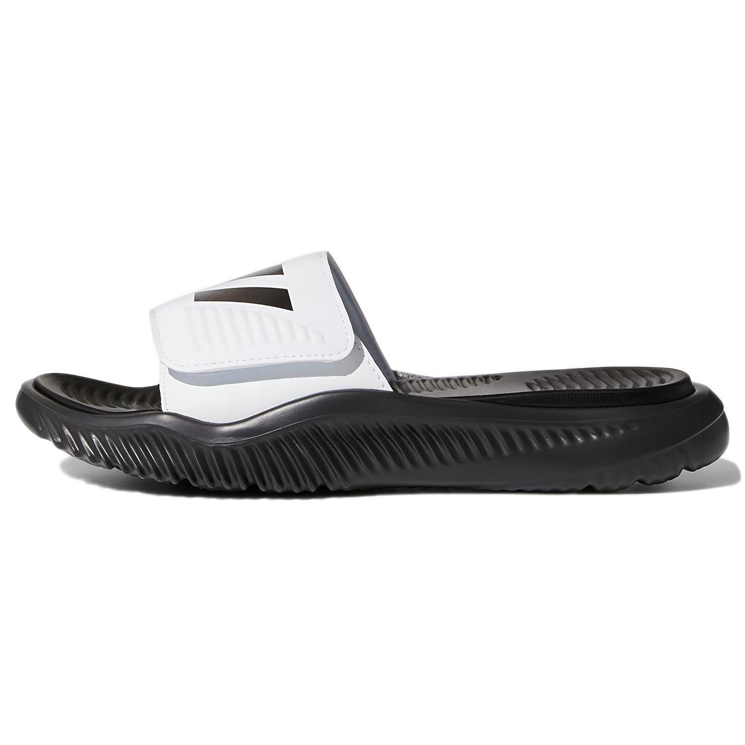 adidas Alphabounce Slide White Black Men s FZ0388 EU 44.5
