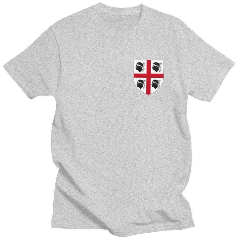 Custom Coat Of Arms Of Kingdom Of Sardinia Flag T Shirt for Men Pure Cotton Casual Tee Short Sleeves Tshirt Loose Fit Clothing
