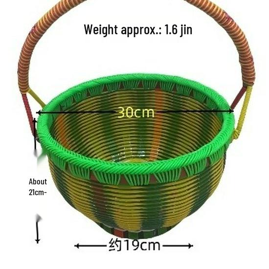 Handmade Multi-Layer Woven Basket for Fruits, Eggs, and Vegetables