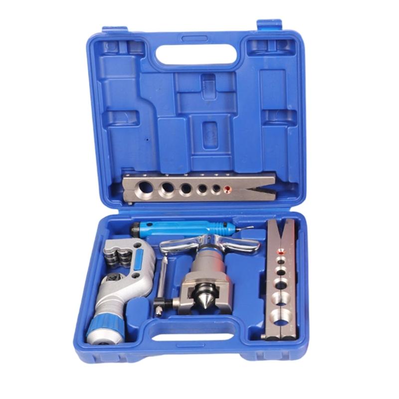 Complete Tube Flaring Tool Expanders Kit For Copper and Aluminum Tubing With Pipe Cutter Reamer Eccentric Expander