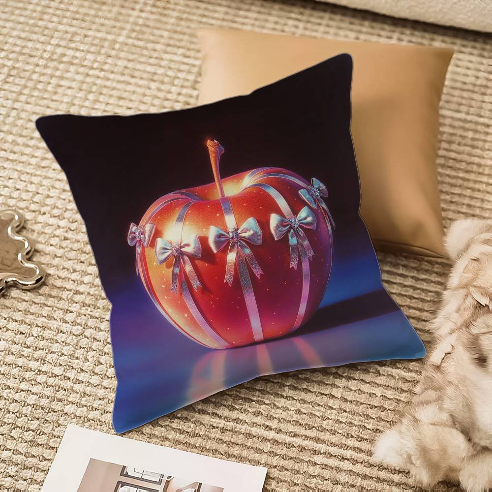 Рождественская наволочка с яблоком, защита от пылевых клещей, невидимая молния, диван-кровать 12x12Inch