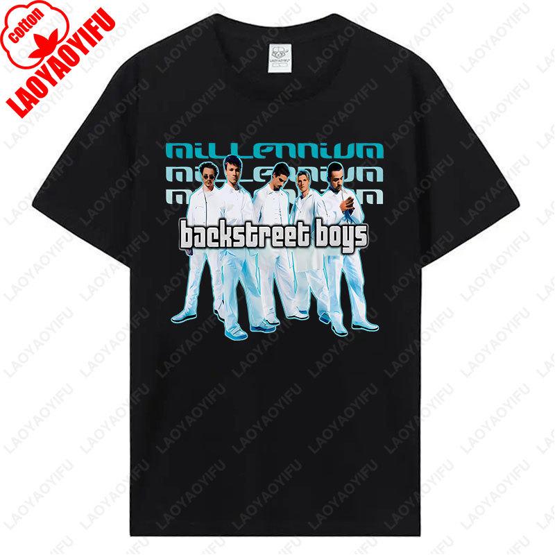 Backstreet Boys Millennium Tour Hudební Vintage Tričko Pánské Dámské Hipster Populární Vrcholy Letní Móda Streetwear Unisex Trička Dárek