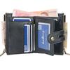 Men's Luxury PU Leather Wallet - Short Chain Design Card Holder, Classic Retro Purse ( Brand)