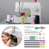 14Pieces Multifunction Sewing Machine Accessories Set Includes Tweezer Double Headed Brush Screwdrivers Seam Unpicker