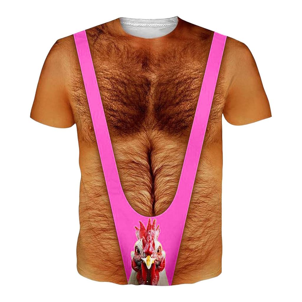 Men's Loose Fit Short Sleeve T-Shirt with Printed Graphic Design Casual Comfortable Lightweight Top for Everyday Wear