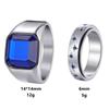 Sapphire Starry Sky Stainless Steel Couple Rings for Men & Women
